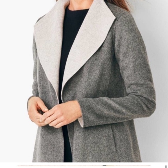 New - Talbots Double-Face Wing Collar Wool Jacket - Picture 3 of 7